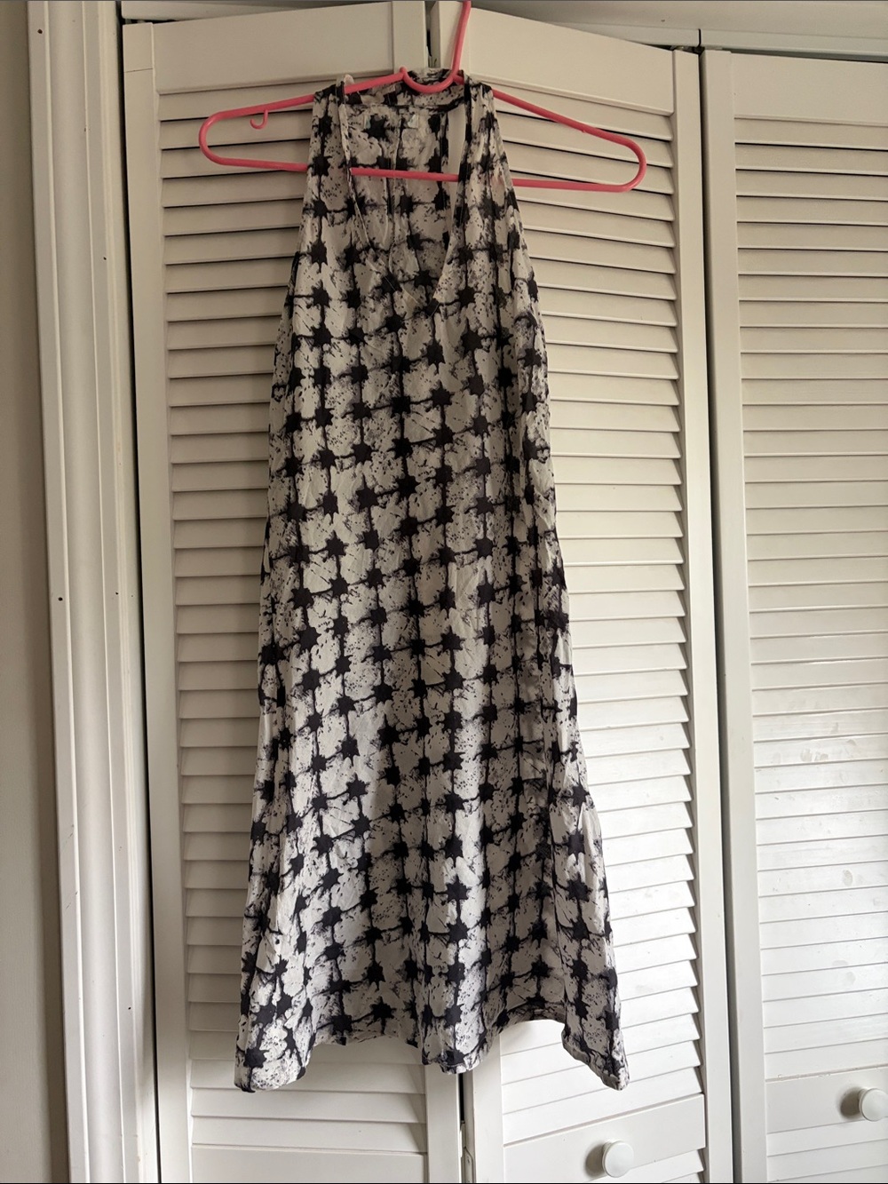 Gray & White Patterned Women’s Dress